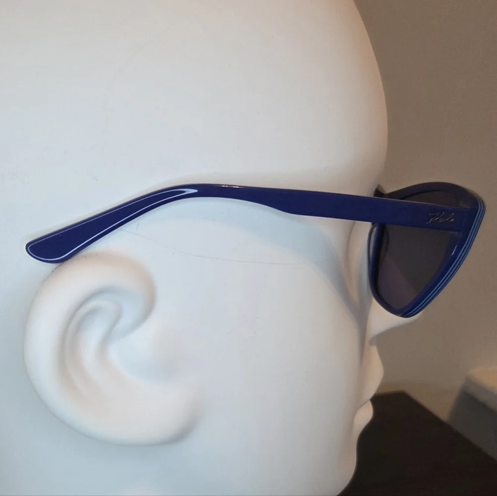 Karl Lagerfeld KL6103S Blue Cat Eye Sunglasses NWT w/ Case Retro Designer UV